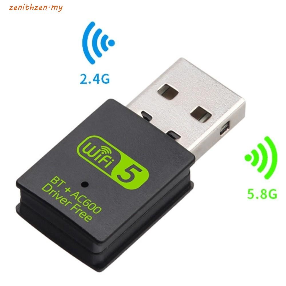 ZENITHZEN Bluetooth 5.0 2 in1 Dongle, 600Mbps BT+AC600 Wifi Network Adapter, Receiver Card Dual Band