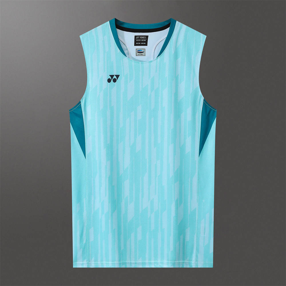เสื้อแบดมินตันแขนกุดผู้ชาย สำหรับทัวร์นาเมนต์ มาพร้อมเทคโนโลยีระบายอากาศแห้งเร็วและทนทานสูงสุด