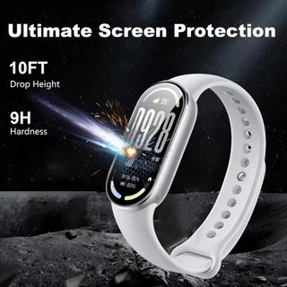 กระจกนิรภัย / ฟิล์มนุ่ม TPU ไฮโดรเจล for Mi Band 10/9/8/7 อุปกรณ์ป้องกันหน้าจอโค้ง 3D for Xiaomi Mi Band 10 9 8 NFC