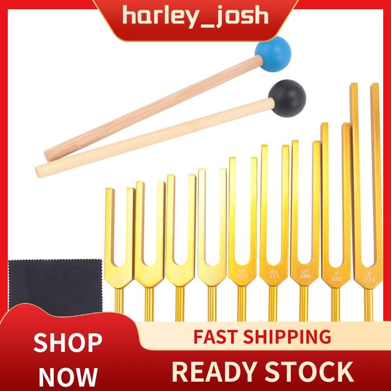 harley_josh Tuning Forks Set 9 ชิ้น 174/285/396/417/528/639/741/8552/963Hz Tuning Forkra