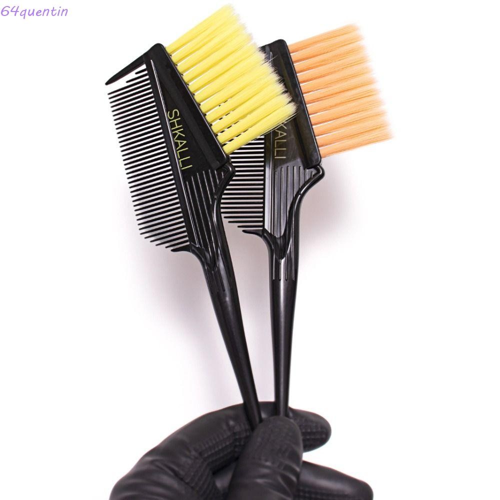 QHENTIN แปรงทาสีย้อมผม, Hairdressing Professional Tinted Hair Brush, DIY เครื่องมือย้อมผม Double Side Tail Comb หวีทําสีผม Salon