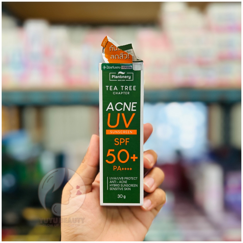 !!!ลดล้างสต็อก!!! (Exp.02/2026) Plantnery Tea Tree Sun Screen Acne Oil Control SPF50 PA+++ 30g.