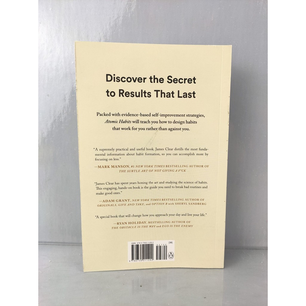 Atomic Habits Establish Good Habits Simple Way to Break Habits เวอร์ชันภาษาอังกฤษ Atomic Habits