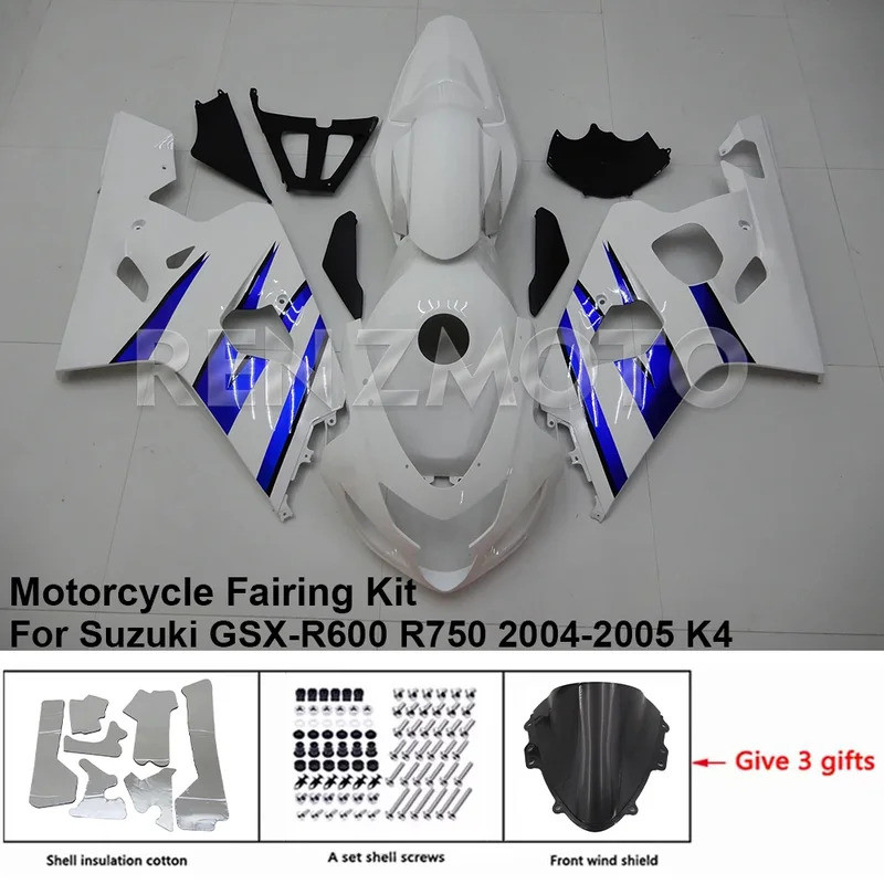 For SUZUKI GSXR 600 750 04-05 K4 K5 Fairing R/Z S4GC05 Motorcycle Set Body Kit decoration Plastic Gu