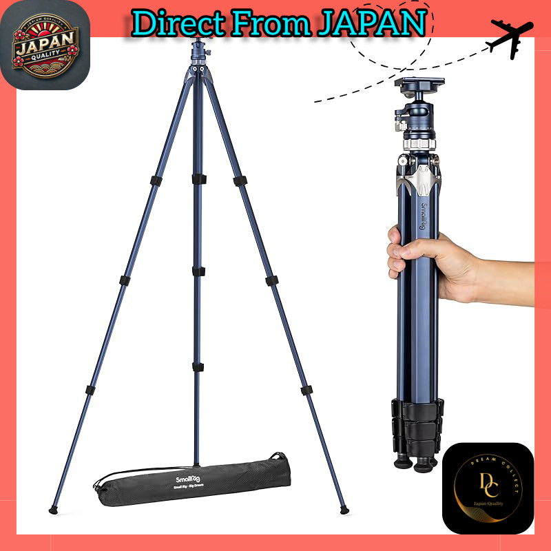 SmallRig Travel Tripod, Camera Tripod, Foldable, Aluminum Alloy, Lightweight and Compact, Comes with