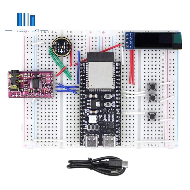 AI Voice Chat Robot ESP32-S3 Development Board Breadboard 3.5mm Audio ชุดสําเร็จรูปสําหรับเพื่อการศึ