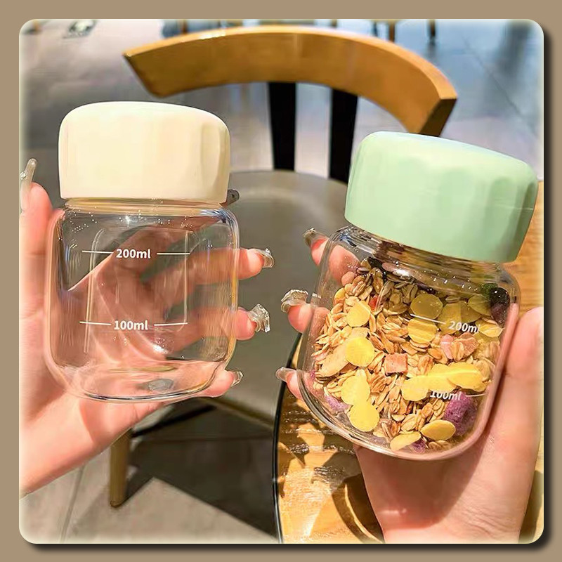YTL ขวดน้ําขนาดเล็กแบบพกพา น่ารักมินิมอล ถ้วยข้าวโอ๊ต ใส่นม 200 ml ใส่กาแฟ Portable cup