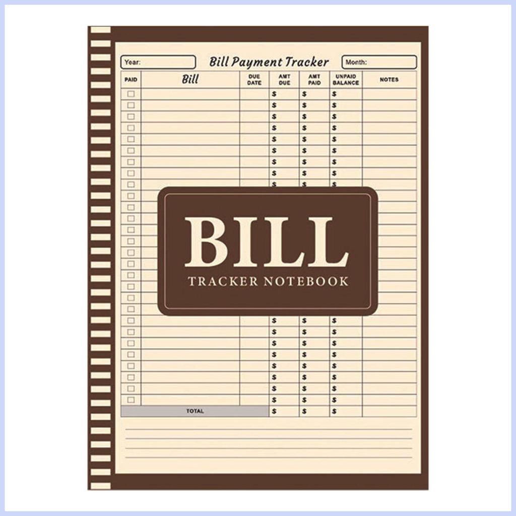 รายเดือนบิลการชําระเงิน Checklist Bill Tracker Expense Tracker Budget Planner รายเดือน Budget Planne