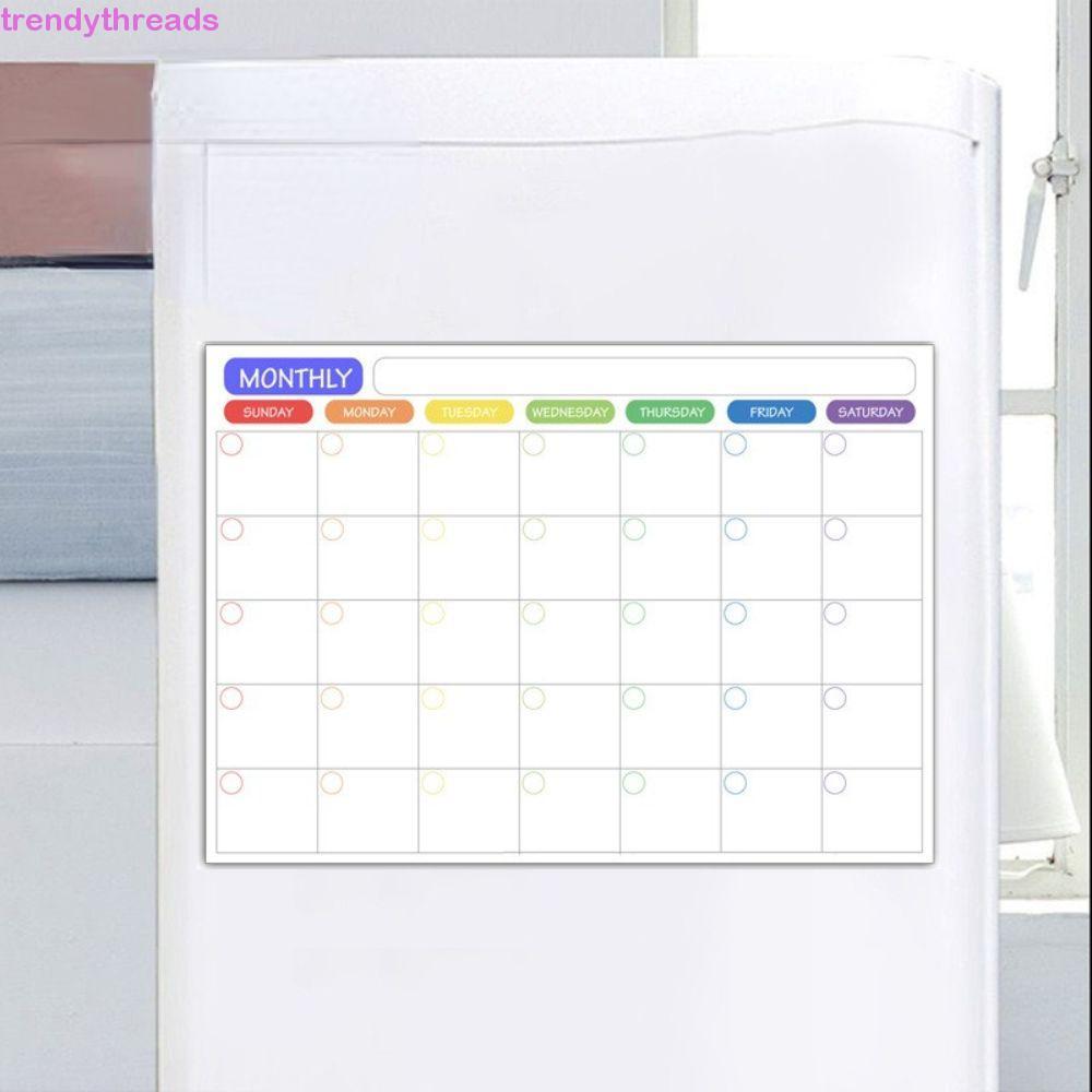 TRENDYTHREADS Memo Message Board A3 Whiteboard Grocery List Soft To Do List Work Plan Month Planner