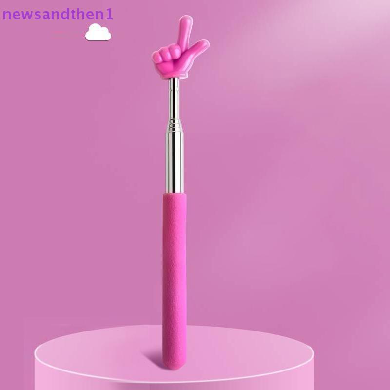 Newsandthen1 Retractable Teacher Pointer Finger Design StainlessSteel Telescopic School การสอน Point