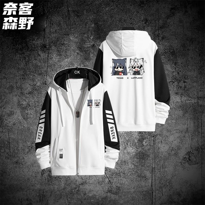 Ark Double Wolf Combination Lapland Texas Zipper Hooded Sweatshirt สำหรับทั้งผู้ชายและผู้หญิง