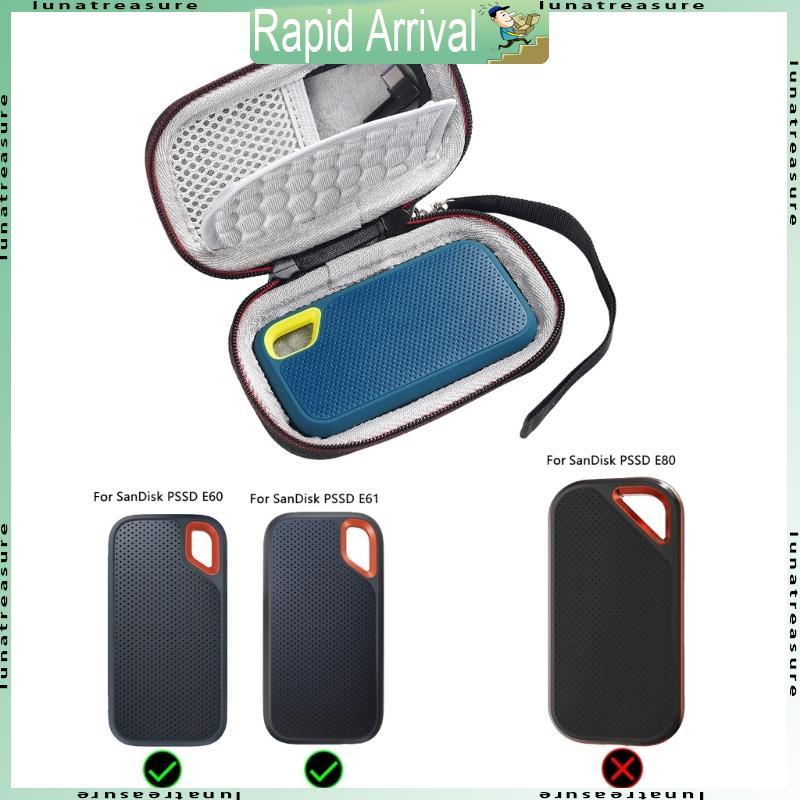 Lun EVA Hard Carrying ฮาร์ดไดรฟ์ขนาดเล็กสําหรับ E61 E60 SSD ฮาร์ดไดรฟ์ EVA Storage Case พร้อมกระเป๋า