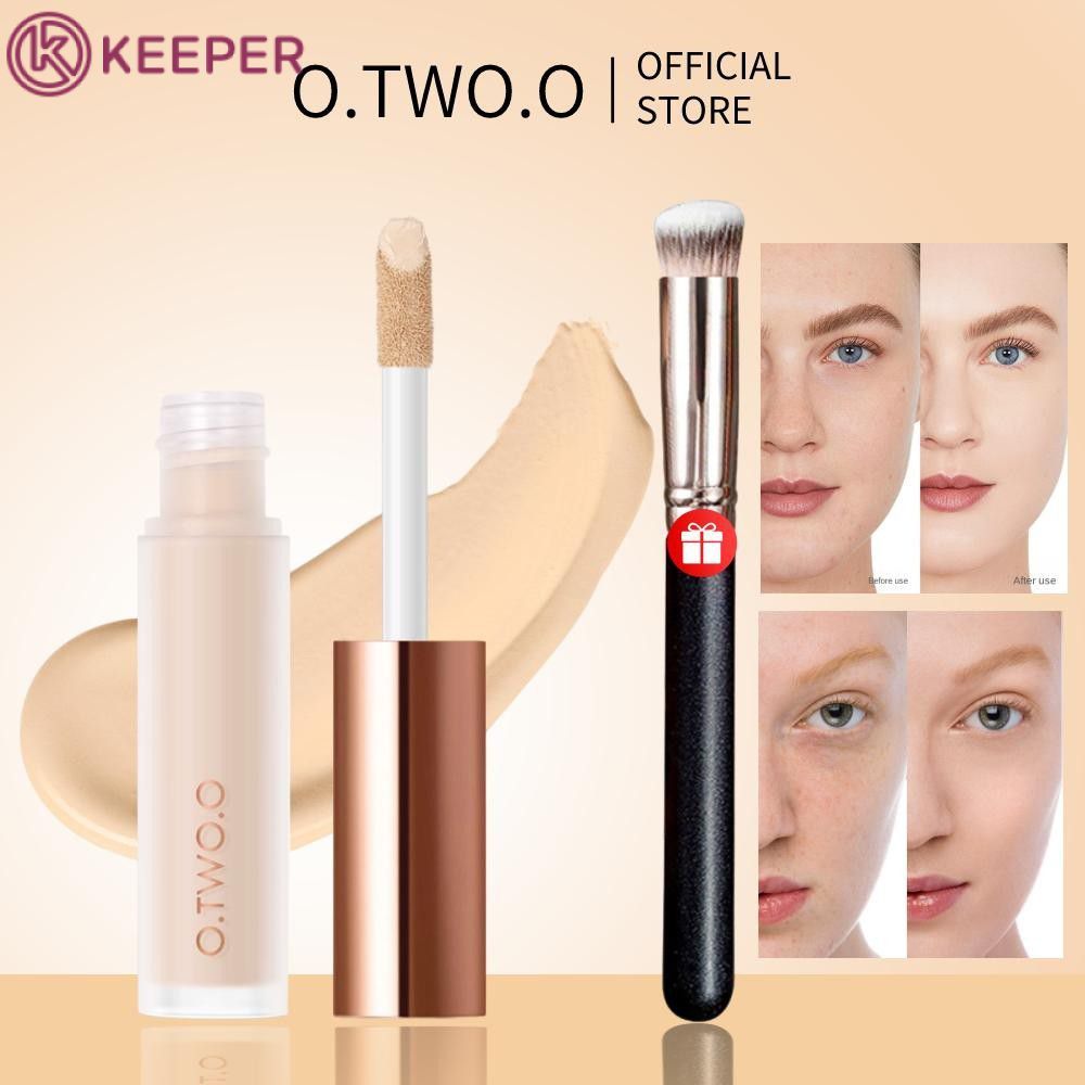 O.TWO.O ซื้อ 1 แถม 1 คอนซีลเลอร์ฟรี + [ของขวัญฟรี] แปรงคอนซีลเลอร์ 1 ชิ้น ปกปิดได้ยาวนาน รอยคล้ำรอบด