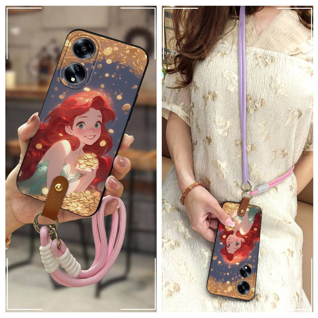 Anti-knock เคสโทรศัพท์ Crossbody สําหรับ OPPO A1 5G/A98 5G/F23 5G แฟชั่นการออกแบบการ์ตูนกันน้ํากันกร