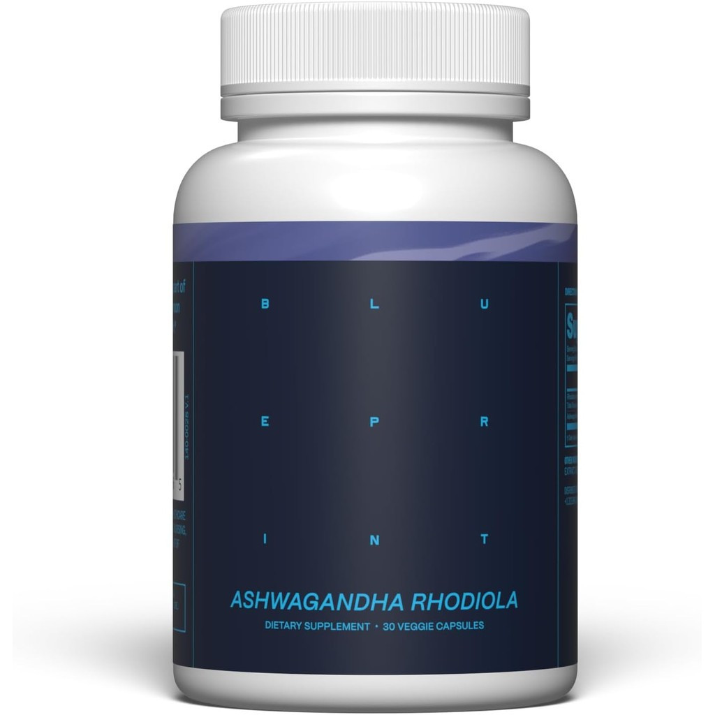Blueprint Bryan Johnson Ashwagandha & Rhodiola plement – 120mg Ashwagandha + Rhodiola Root – Daily A