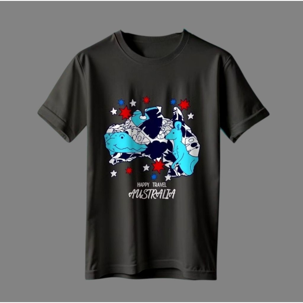 เสื้อยืดโดย Australia HAPPY TRAVEL AUSI
