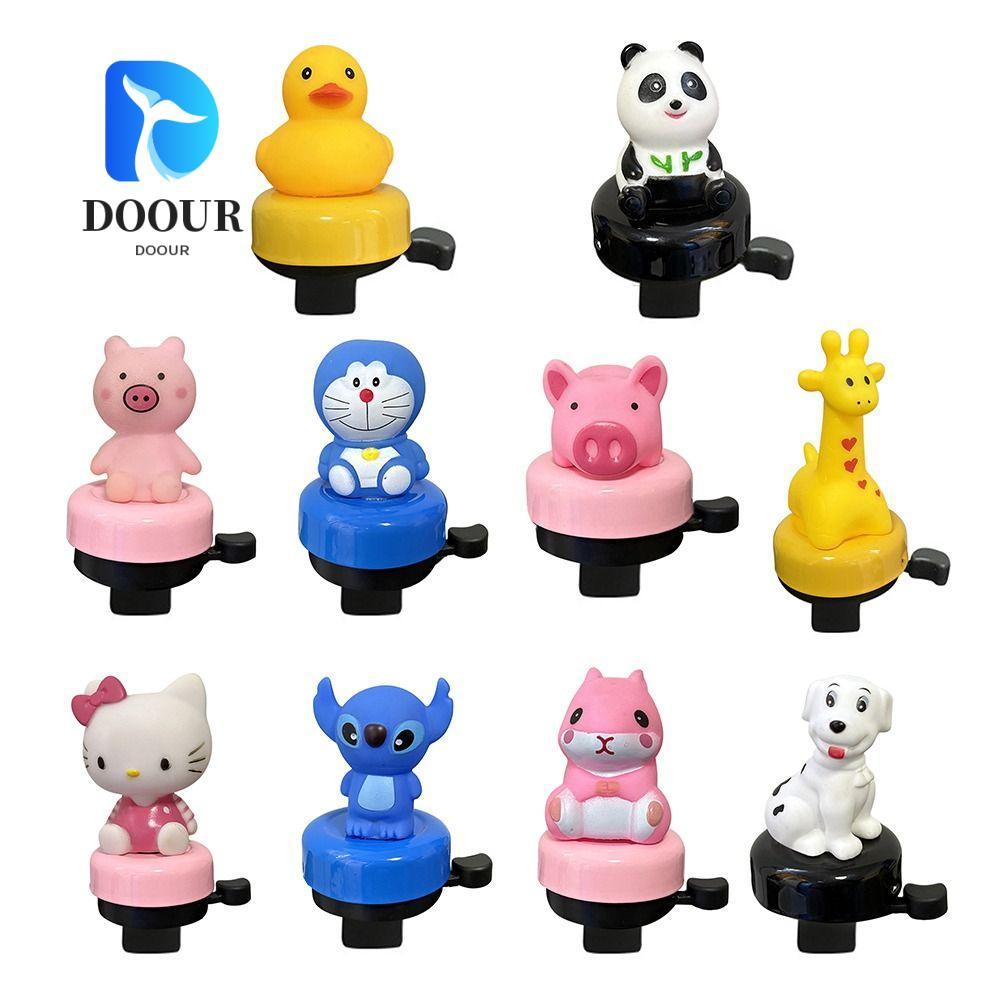 DOOUR แตรจักรยานขนาดเล็กดังเป็นพิเศษ กับกระดิ่งจักรยานตุ๊กตาการ์ตูนKT Doraemon Stitch สำหรับเด็ก
