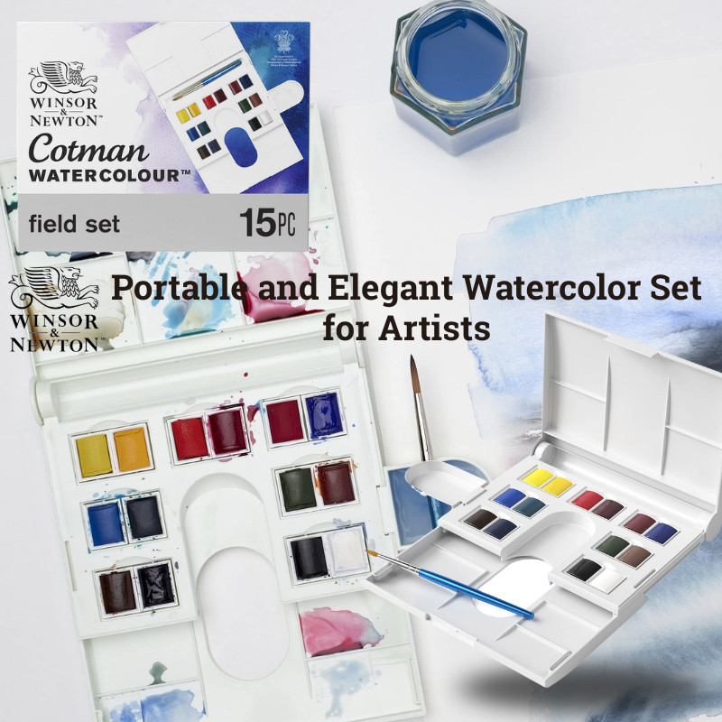 Winsor & Newton CWC 14 Half Pan Compact Set – Premium Watercolors