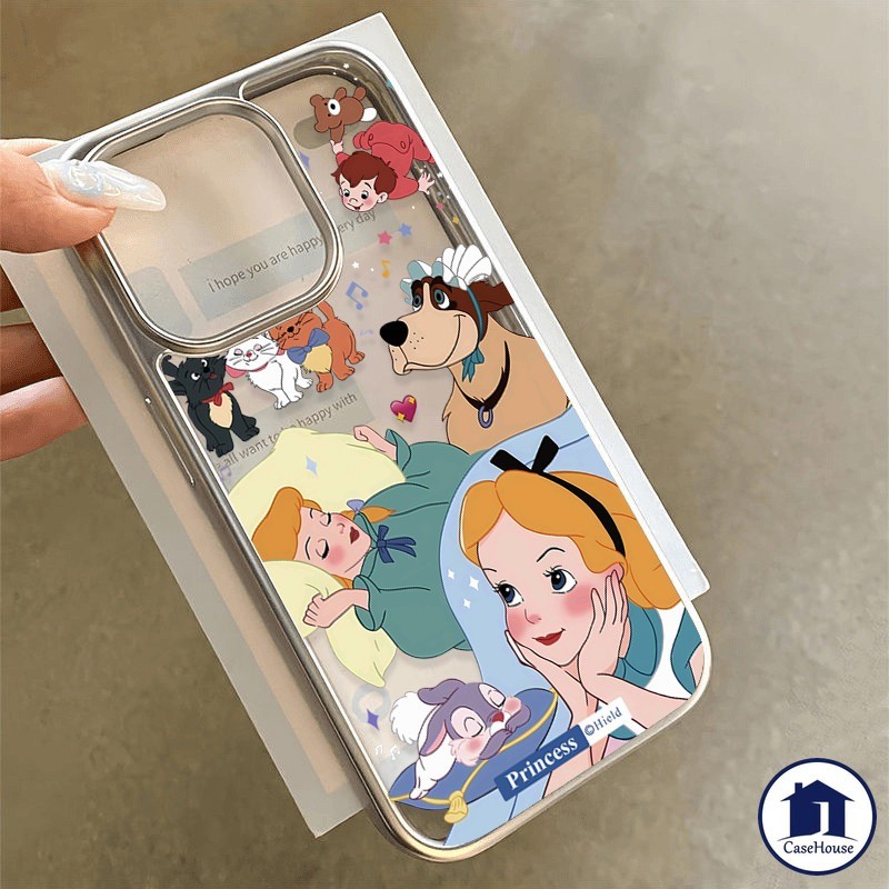 เคสนิ่มชุบใสลายเจ้าหญิงน่ารัก เข้ากันได้กับ iPhone 11 16 15 14 12 13 Pro Max 15 14 16 Pro 14 15 16 7 8 Plus XR X XS Max - รูปที่ 6
