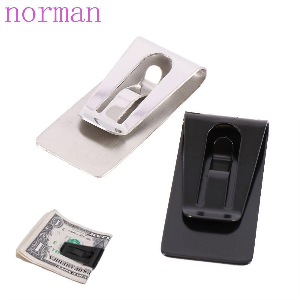 NORMAN Cash Holder Creative Business Card Holder Ticket Holder Portable Stainless Steel ID Card
