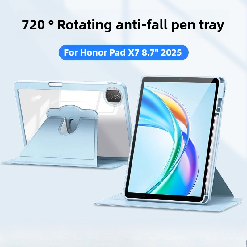สําหรับ Honor Pad X7 แท็บเล็ต 360 หมุนอะคริลิค Hard Stand สําหรับ Coque Honor PadX7 8.7 นิ้ว 2025 พร