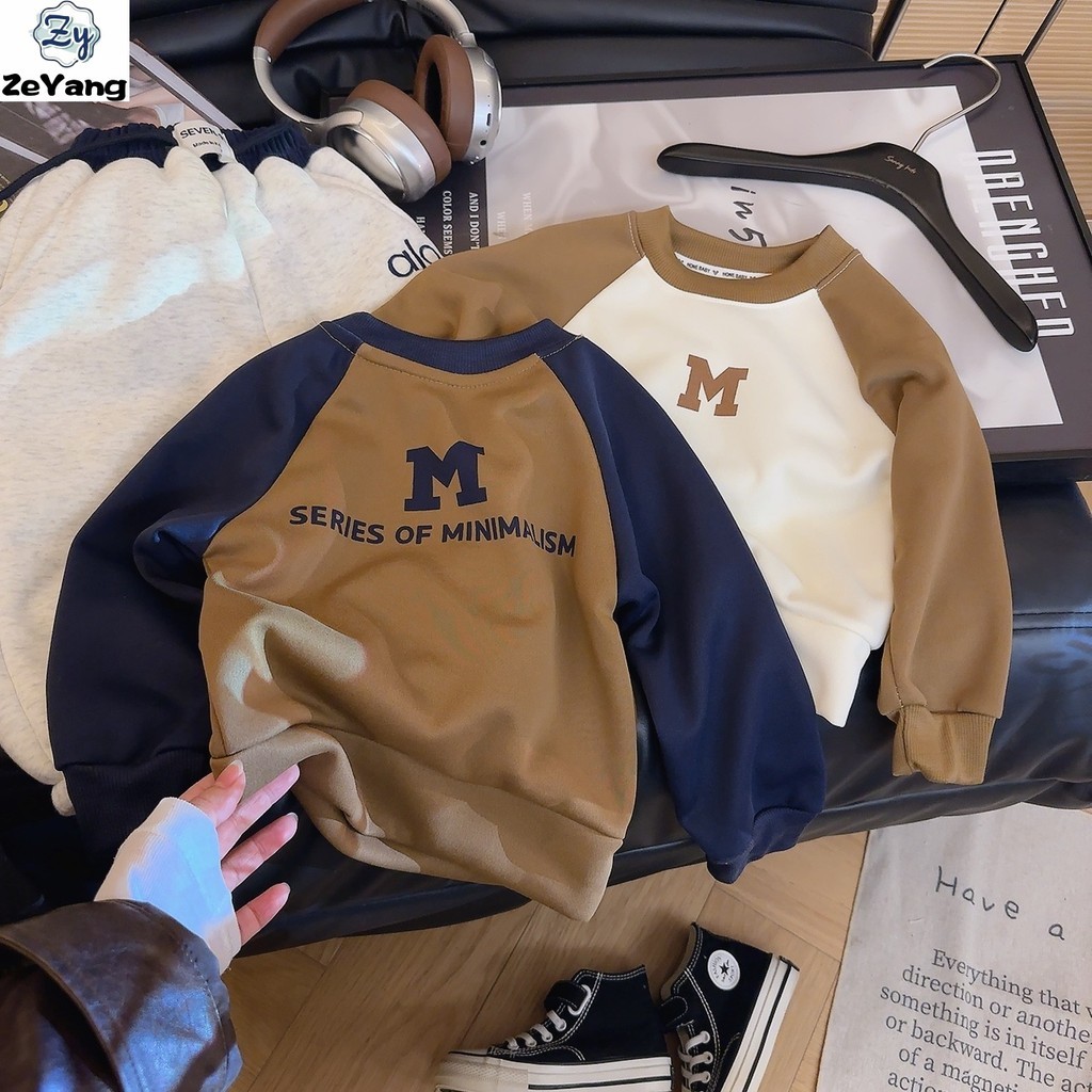 [ZY] 70-160 พร้อมสต็อกเด็กเสื้อลําลองสีจับคู่เสื้อยืดแขนยาวฤดูใบไม้ร่วงฤดูหนาวเด็กทารกแฟชั่น Bottoming เสื้อทั้งหมด