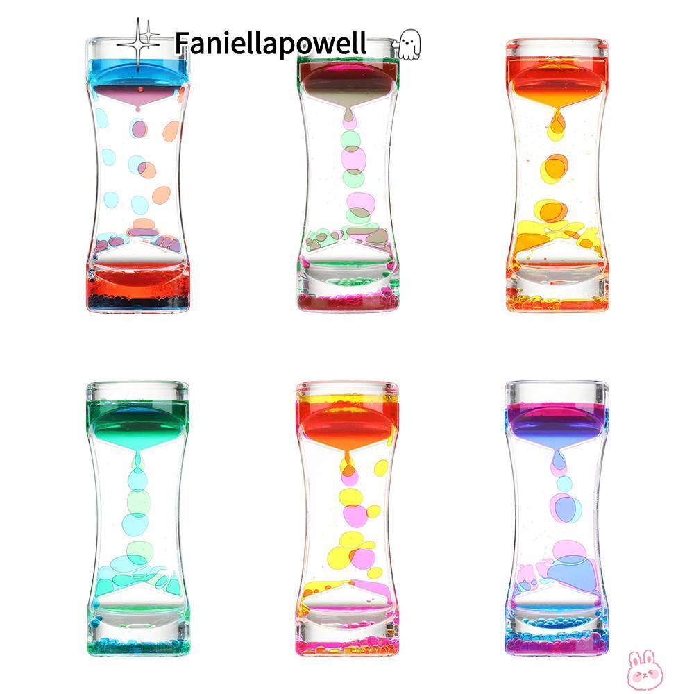 FANIELLAPOWELL Oil Drop ของสะสมและตกแต่งบ้าน สีคู่ สร้างสรรค์เหมือนนาฬิกาทราย