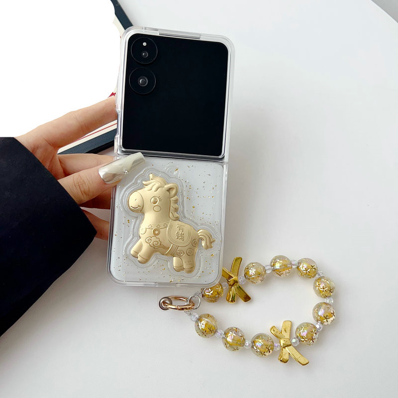 Glitter Shell รูปแบบปลอกโปร่งใส OPPO Find N3 Flip N2 Flip Case พร้อมกันกระแทก Slim Hard Back เคส OPP