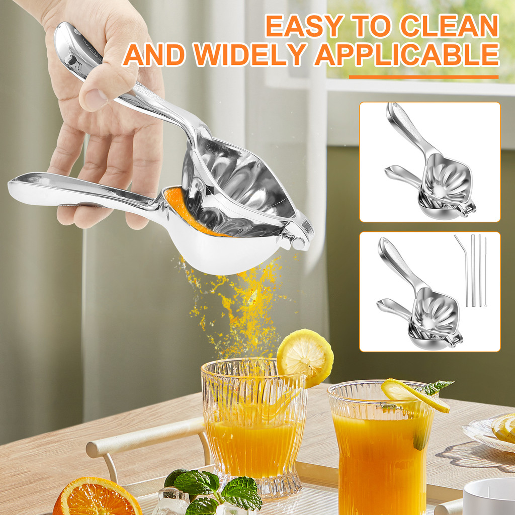 Manual Lemon Squeezer สแตนเลส Lime Squeezer แบบพกพา Citrus Juicer สําหรับ Kitchen Bar SHOPQJC5011
