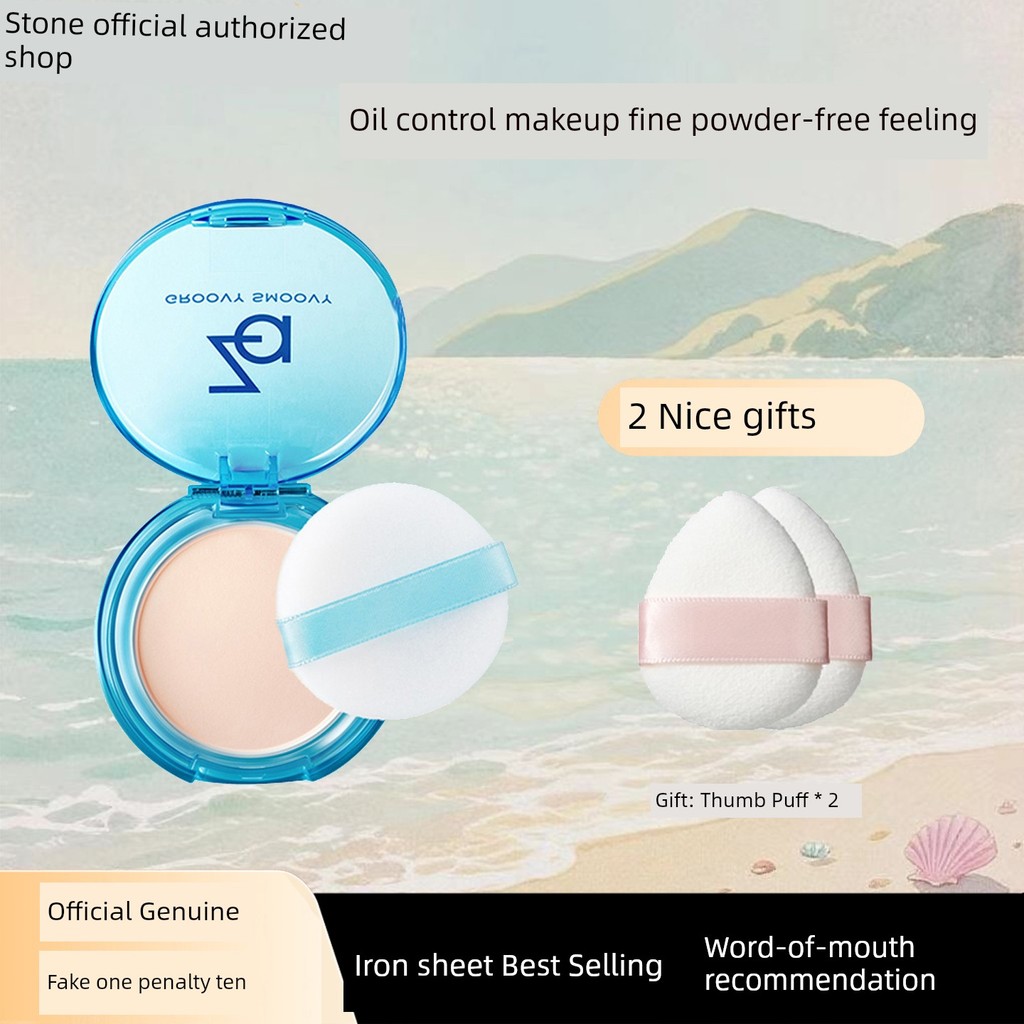 แป้งพัฟ พัพแต่งหน้า Za/Jirui T Zone Repair Loose Powder Loose Powder Setting Powder Oil Control Long
