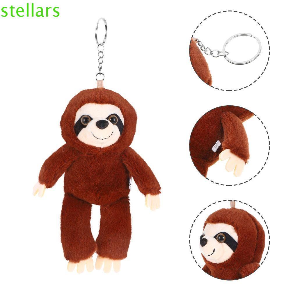 STELLARSYNC Plush Sloth พวงกุญแจ, จําลองกระเป๋า Charm Sloth จี้ขนาดเล็ก, ของเล่นเด็กพวงกุญแจตุ๊กตานุ