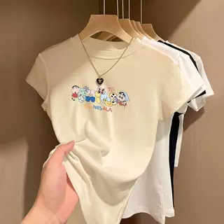 เสื้อยืดแขนสั้น มาใหม่ สำหรับผู้หญิง ใส่สบาย ระบายอากาศ เสื้อลำลอง Unisex