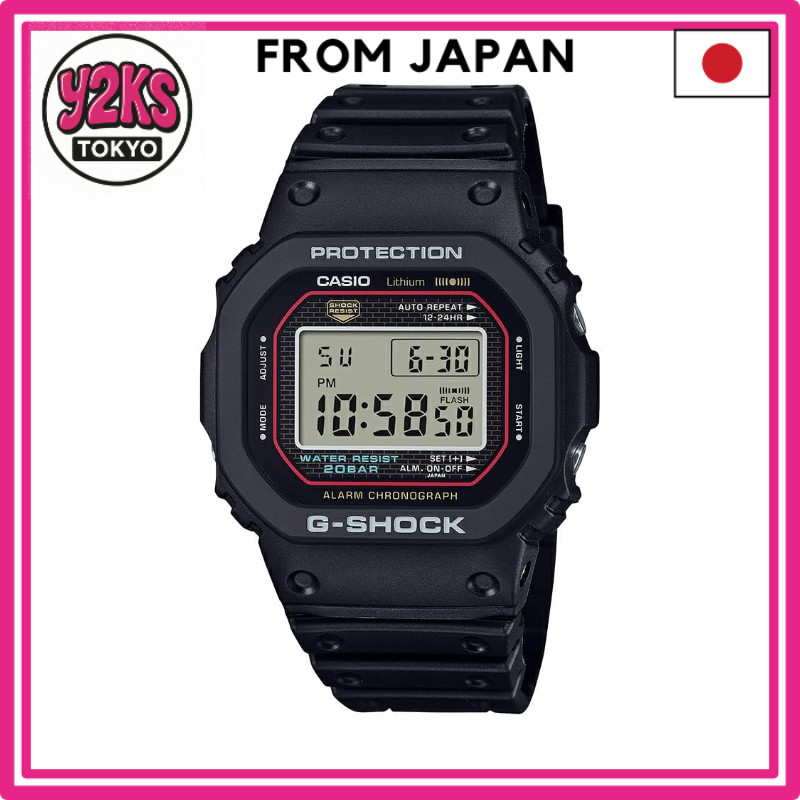 [ของแท้ส่งตรงจากญี่ปุ่น 🇯🇵]  นาฬิกาข้อมือคาสิโอ G-SHOCK รุ่นฟื้นคืนต้นฉบับ DW-5000R-1A ดิจิทัล สี่เห