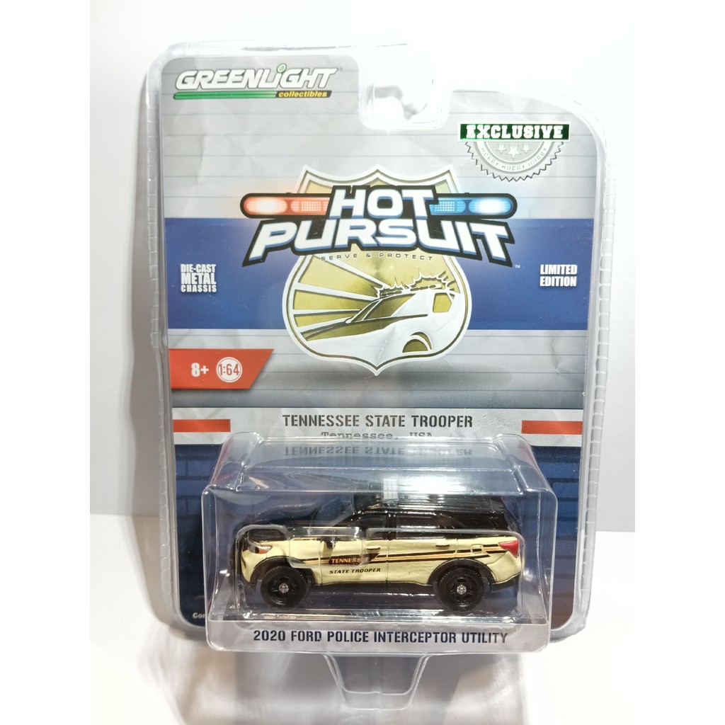 สีเทา 2 Greenlight Greenlight 1/64 Ford Explorer Police Interceptor 2020 Tennessee Police Car Painti