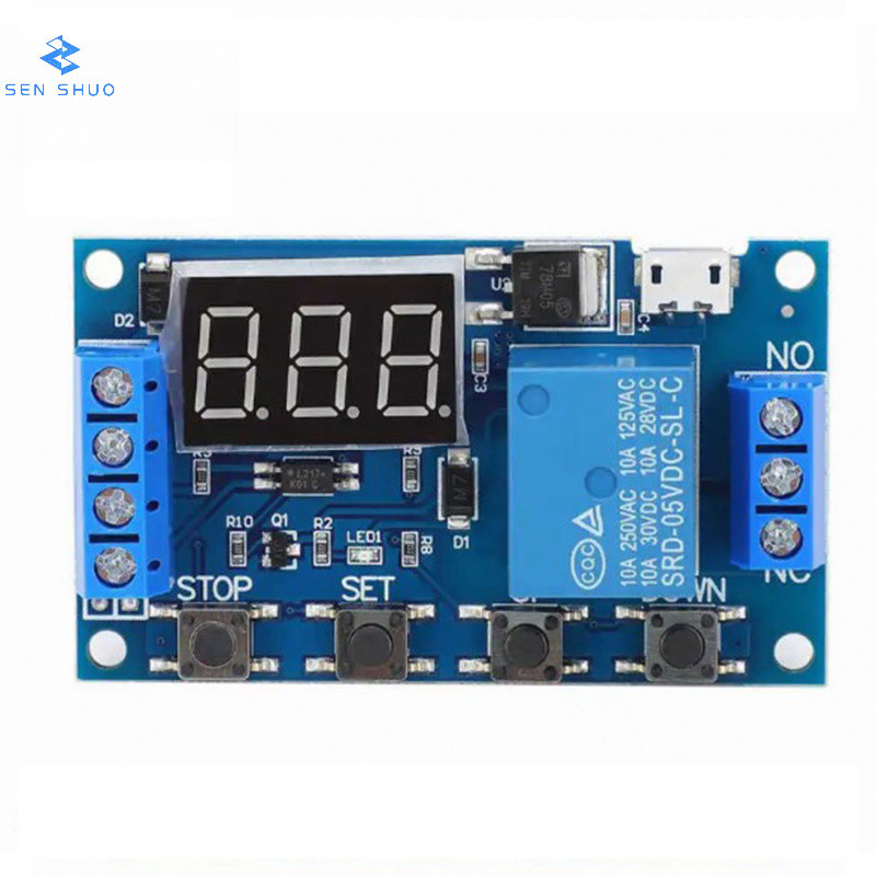6-30V รีเลย์โมดูลสวิทช์ Trigger Time Delay Circuit Timer One-Circuit รีเลย์โมดูล