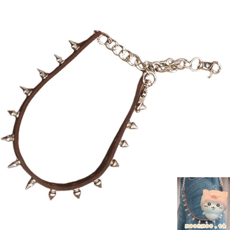 Moon Modern Jean Chain พร้อม Rivet Edgy Silver Pants Chain สําหรับผู้หญิงออกแบบมาสําหรับผู้ที่ชื่นชอ