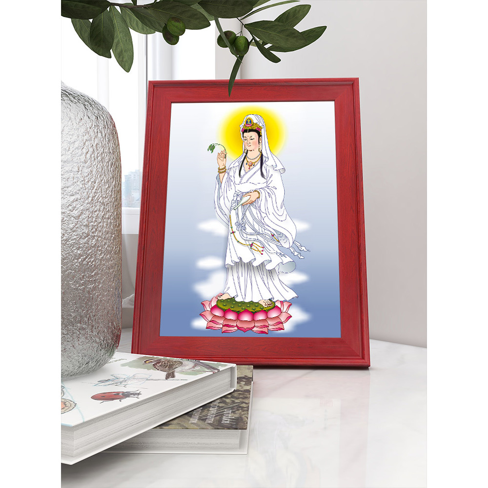 Avalokitesvara พระโพธิสัตว์ South Sea ส่งเด็ก Guanyin Town House Feng Shui บูชาพุทธ Hall ภาพในครัวเร