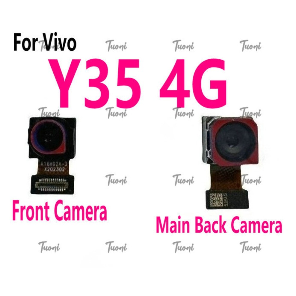 ด้านหน้าด้านหลังกล้องสําหรับ Vivo y35 4G หลัก Facing กล้องโมดูล Flex Cable เปลี่ยนอะไหล่