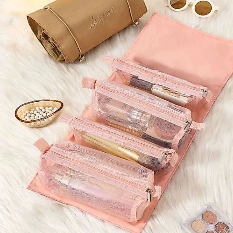 กระเป๋าเครื่องสำอางค์ 4 in 1มีกระเป๋าย่อยแยก 4 ใบ พร้อมซิปปิด