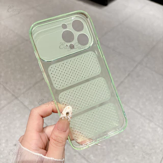 น้ําแข็งเจาะรังผึ้งกระจายความร้อนตาข่ายทีพียูเคสนิ่มสําหรับ ไอโฟน 17 16 15 14 13 12 โปรแม็กซ์ กันลื่นและป้องกันการตกฝาหลัง
