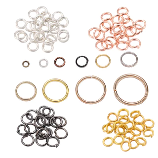 ห่วงเปิด 200ชิ้น 3-12mm แหวนเชื่อมต่อวงแหวนแยก DIY พวงกุญแจ สร้อยคอ สร้อยข้อมือ ต่างหู อุปกรณ์เครื่องประดับ