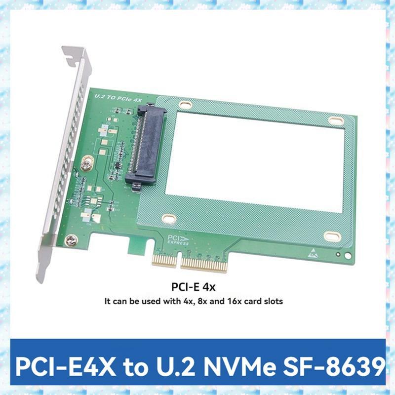 [RQMU] PCIE เป็นอะแดปเตอร์ U.2 PCI Express 3.0 X4 ถึง U.2 NVME SFF-8639 2.5 นิ้ว SSD การ์ดขยาย Riser