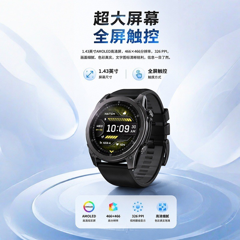 T8PRO สมาร์ทวอท์ช GPT Offline เสียงหน้าจอ AMOLED 5ATM กันน้ําบลูทูธโทรสร้อยข้อมือกีฬา