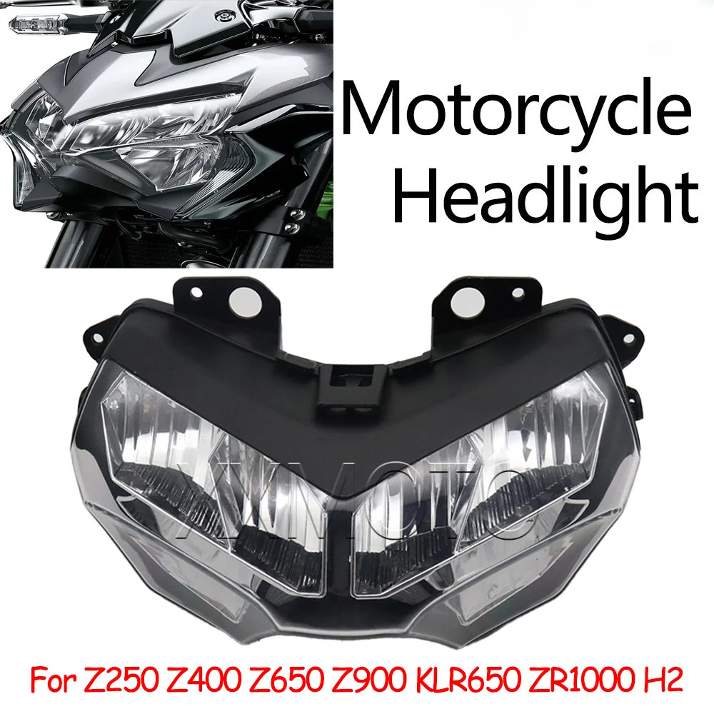 สําหรับ KAWASAKI Z250 Z400 Z650 Z900 Z 250 400 KLR 650 ZR 1000 H2 รถจักรยานยนต์ด้านหน้าไฟหน้าชุดเสริ