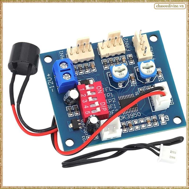 [KYGX] PWM PC CPU Fan Speed Controller พร้อมโพรบอุณหภูมิ, DC 12V 5A - Stlxy