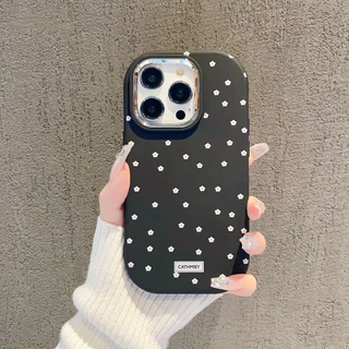 เคสโทรศัพท์ลายดอกไม้ขนาดเล็ก กรอบชุบด้วยไฟฟ้า ไอโฟน11 For iPhone12 13 14 15Pro MAX X XS XR XS 7 8Plus SE2020