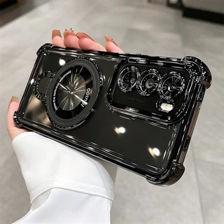 เคสมือถือ กันกระแทก สำหรับ VIVO X60 X70 X80 X90 X100 X200 X300 Pro 5G การชาร์จแม่เหล็กแบบไร้สาย ขาตั้งแบบมองไม่เห็น