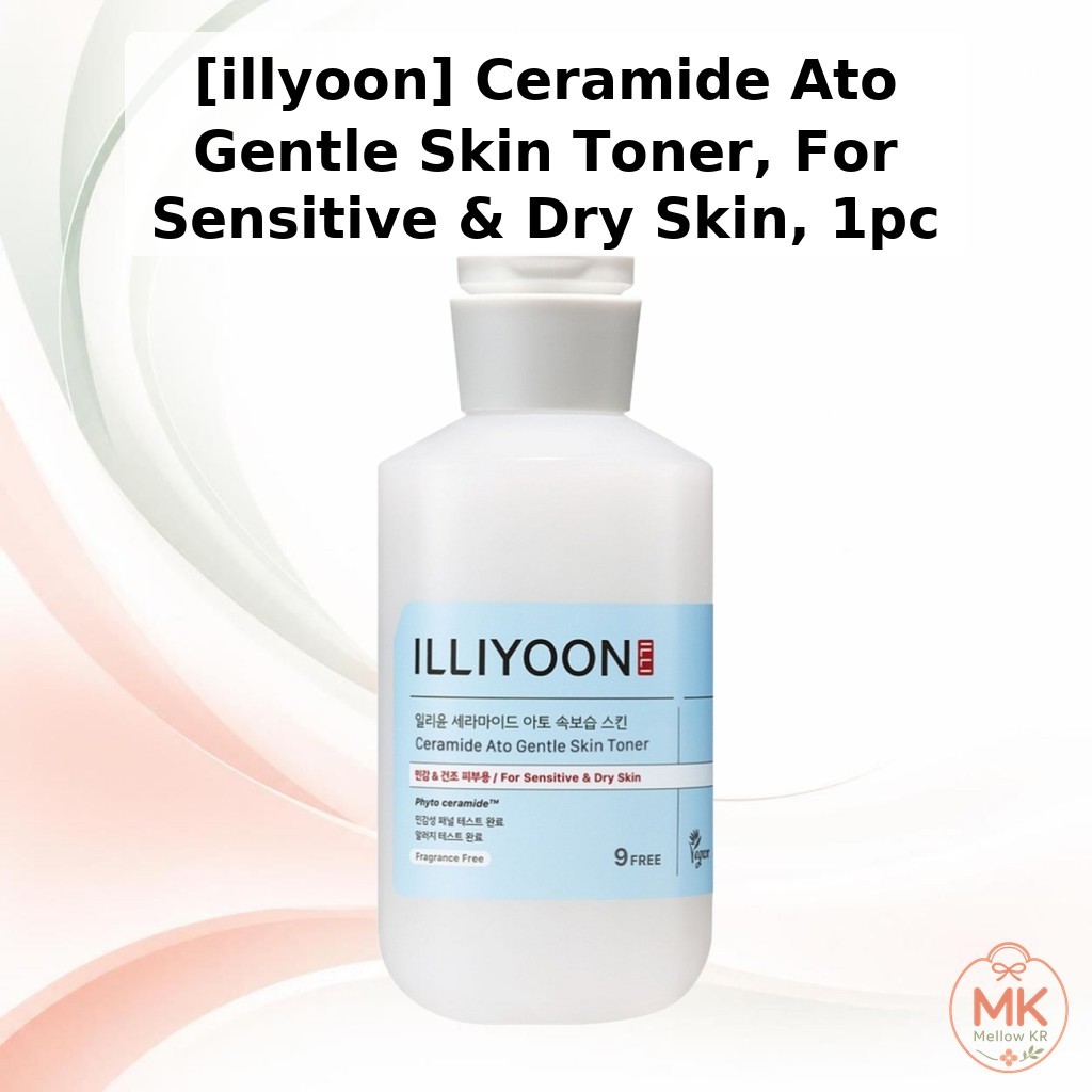 [illyoon] Ceramide Ato Gentle Skin Toner, สําหรับผิวแพ้ง่ายและผิวแห้ง, 1 ชิ้น / โทนเนอร์เกาหลีสําหรั