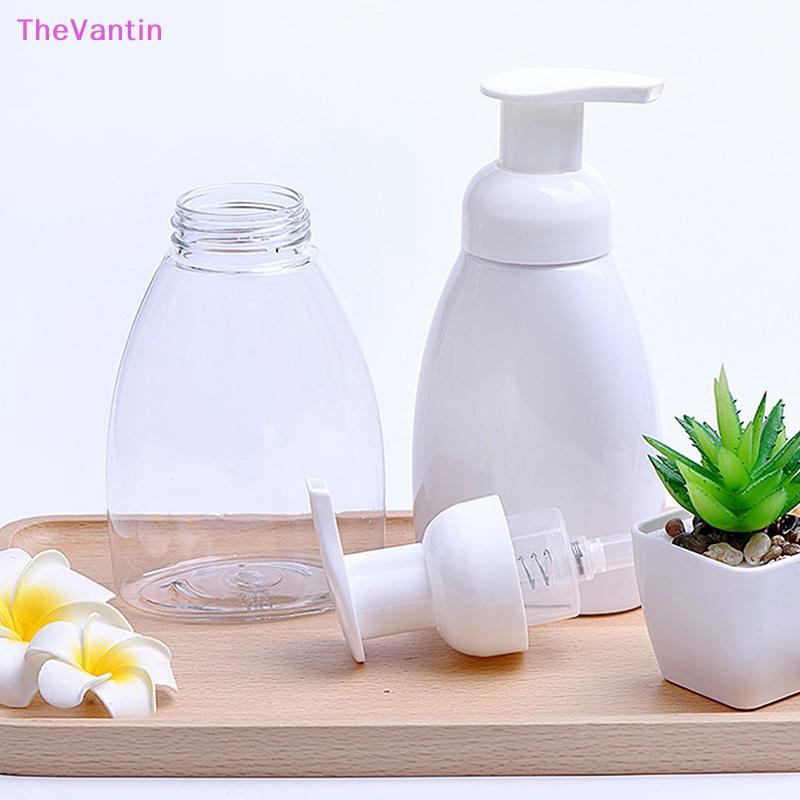 TheVantin 300ml ขวดพลาสติกขวดปั๊มโฟมขวดทําความสะอาดเจลทําความสะอาดมือแชมพูตู้ทําสบู่ของเหลวสินค้าที่