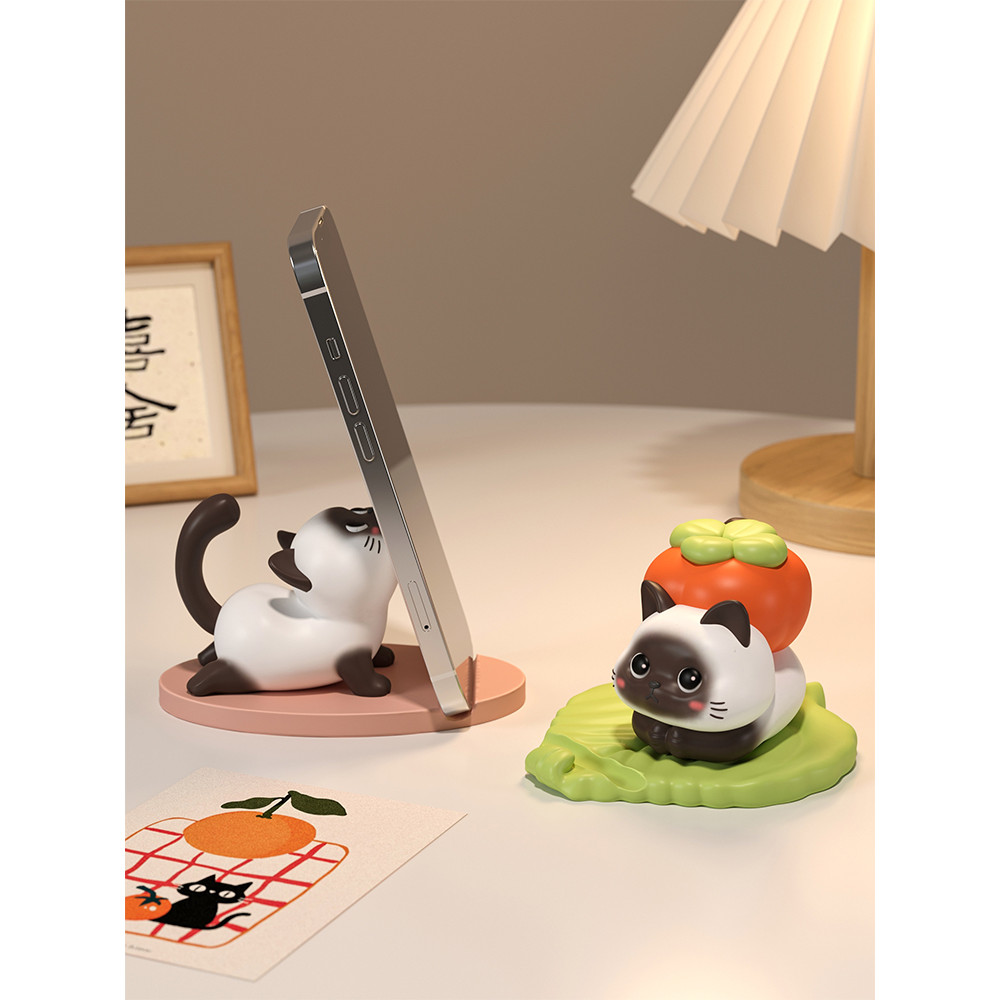 litem desktop holder ผู้ถือโทรศัพท์น่ารัก ที่วางโทรศัพท์แมวสยามน่ารักสร้างสรรค์สํานักงานทํางานที่นั่